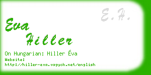 eva hiller business card